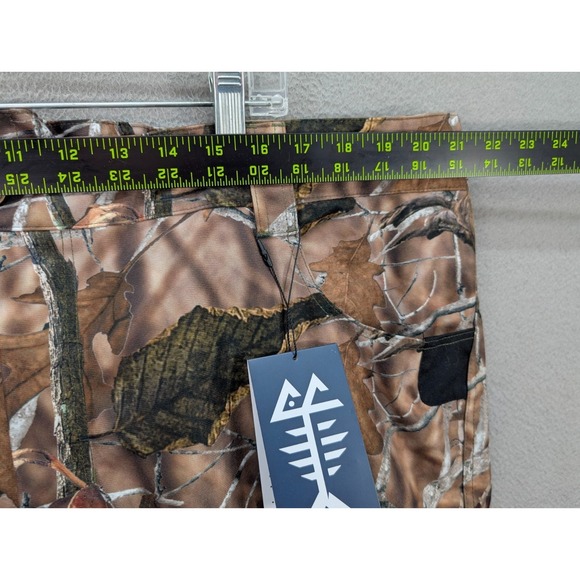 BassDash Men's Camo Pants Walker Waterproof 42x32 Hunting Fishing Ankle Zip NWT - Picture 9 of 16